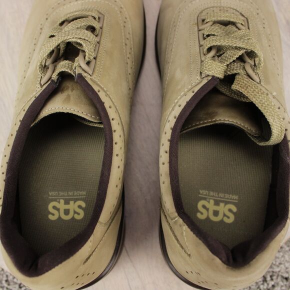 SAS Walking Shoes Lace Up Comfort Womens 8 Wide Tan Leather Suede - Picture 8 of 9